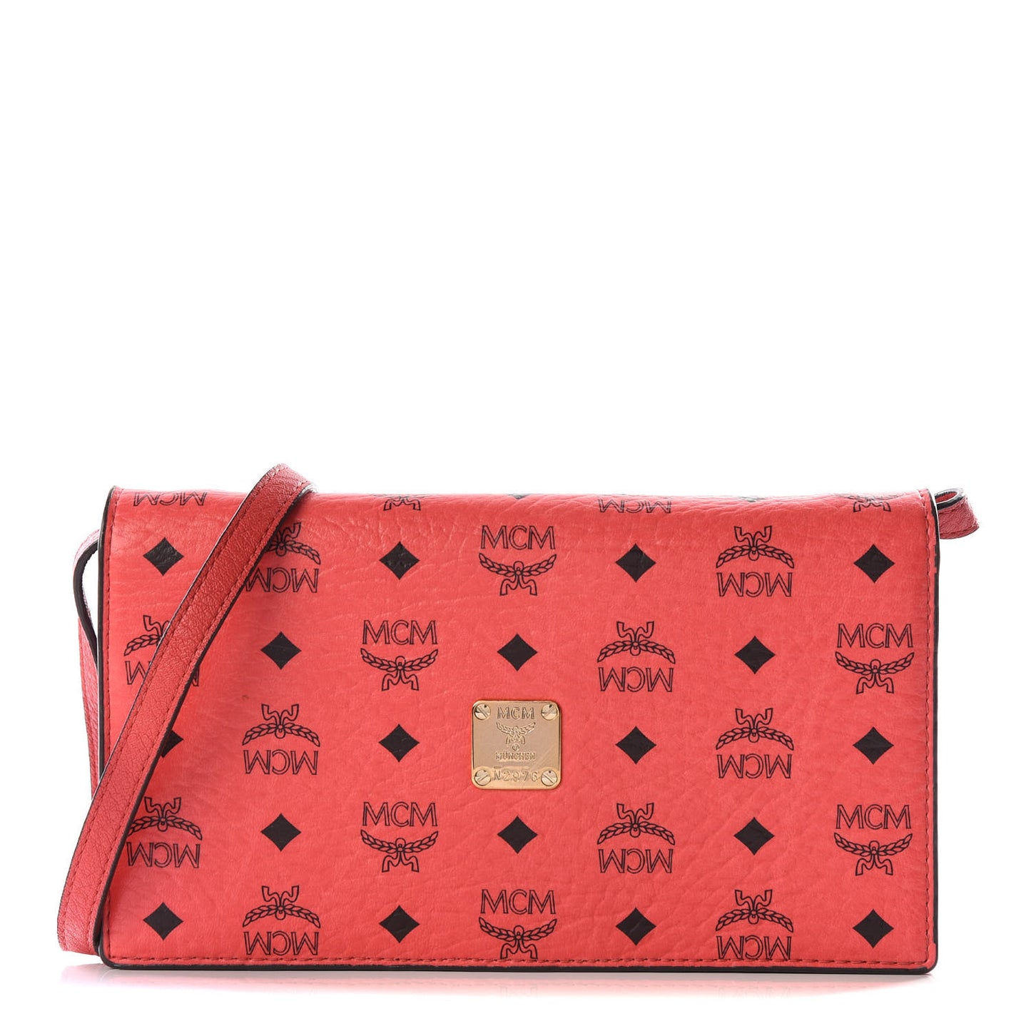 Visetos Bi-Color Crossbody Wallet Coral Sugar Pink