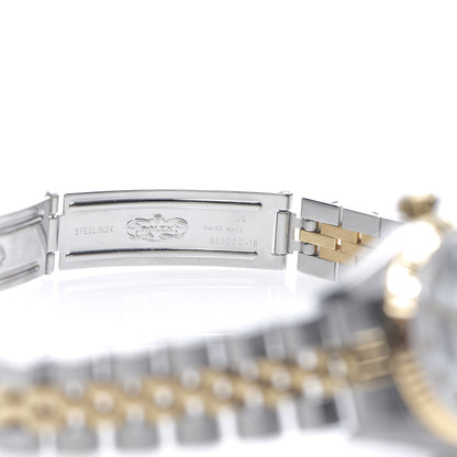 Rolex Stainless Steel 18K Yellow Gold 26mm Oyster Perpetual Datejust Watch White Roman 69173 5 of 5