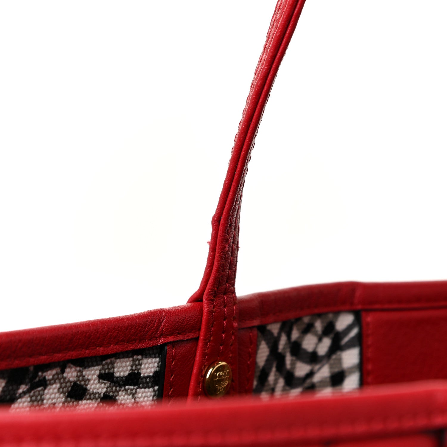 MCM Visetos Medium Liz Reversible Shopper Tote Ruby Red 20 of 23