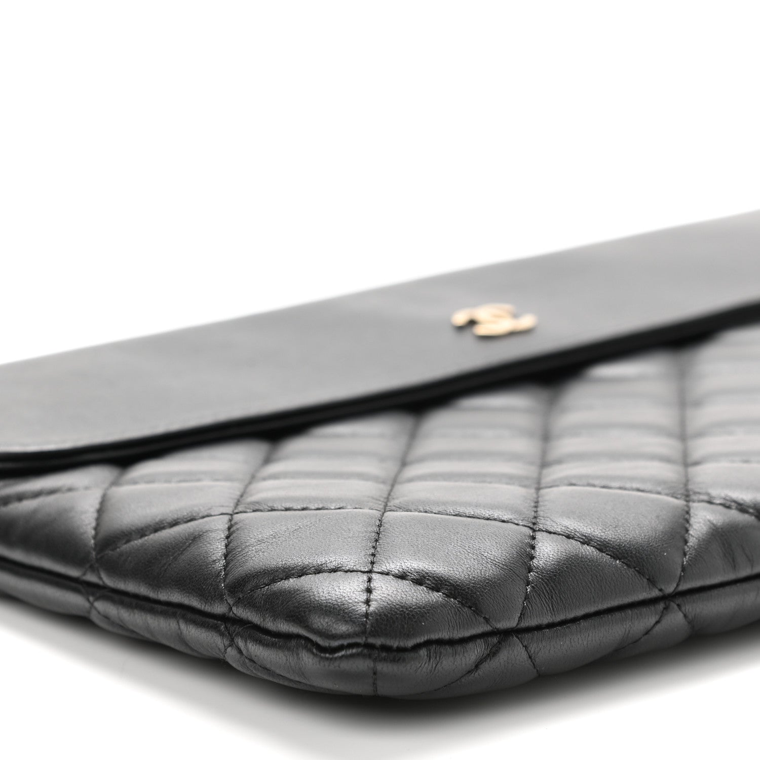 Chanel Lambskin Quilted Medium Flap Cosmetic Case Black 11 of 11