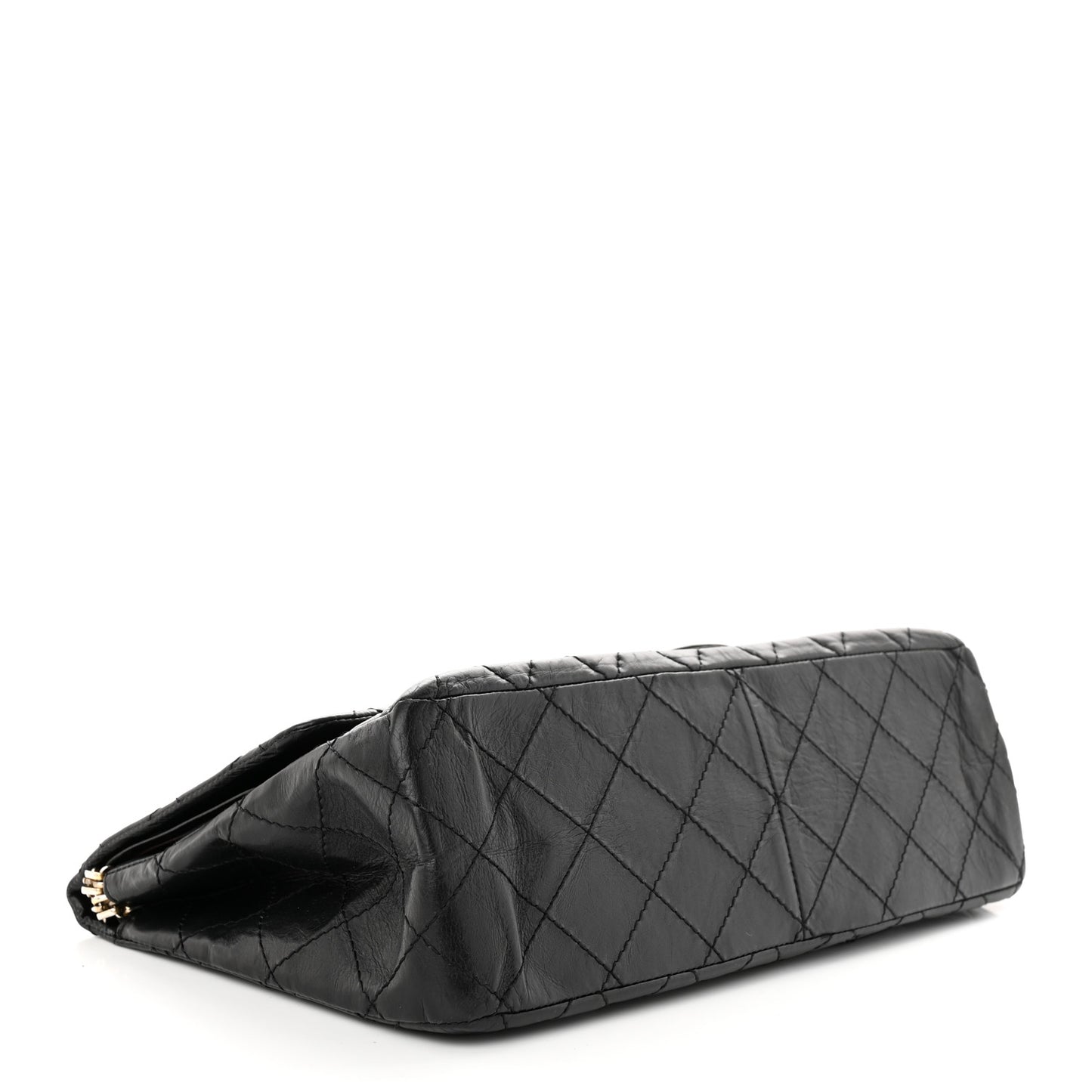 Aged Calfskin Quilted 2.55 Reissue 227 Flap Black