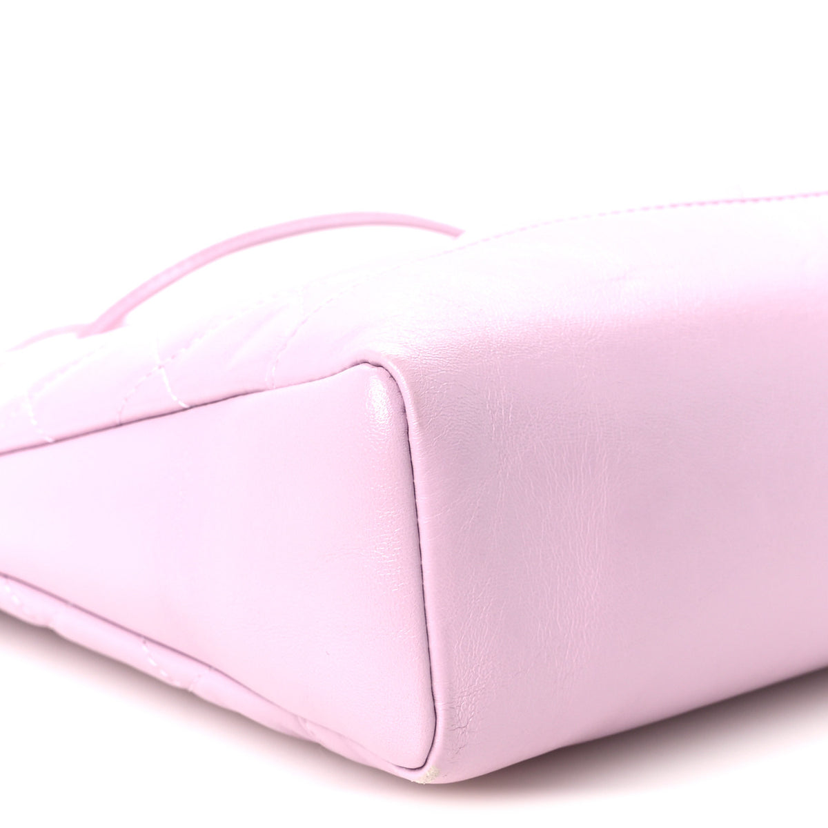 Shiny Lambskin Quilted 31 Shopping Bag Light Purple