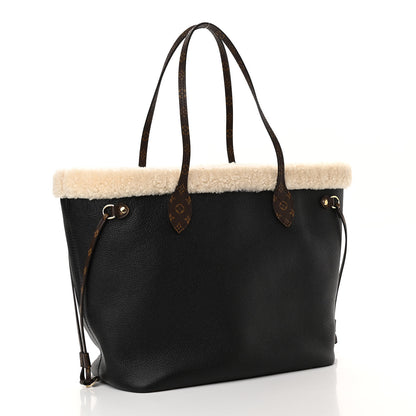 Louis Vuitton Calfskin Monogram Teddy Neverfull MM Black 4 of 11