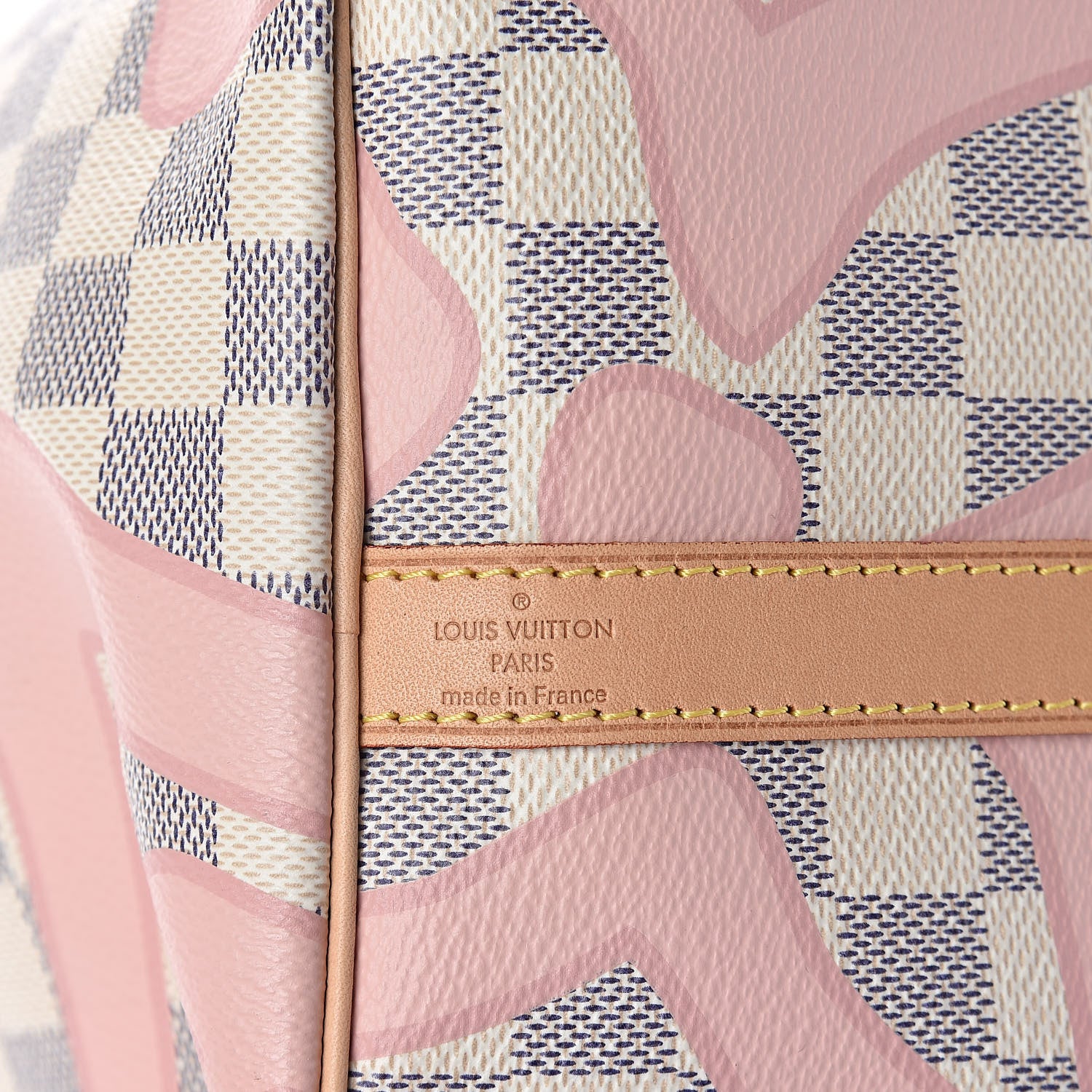 Louis Vuitton Damier Azur Tahitienne Speedy Bandouliere 30 Rose Ballerine 5 of 10
