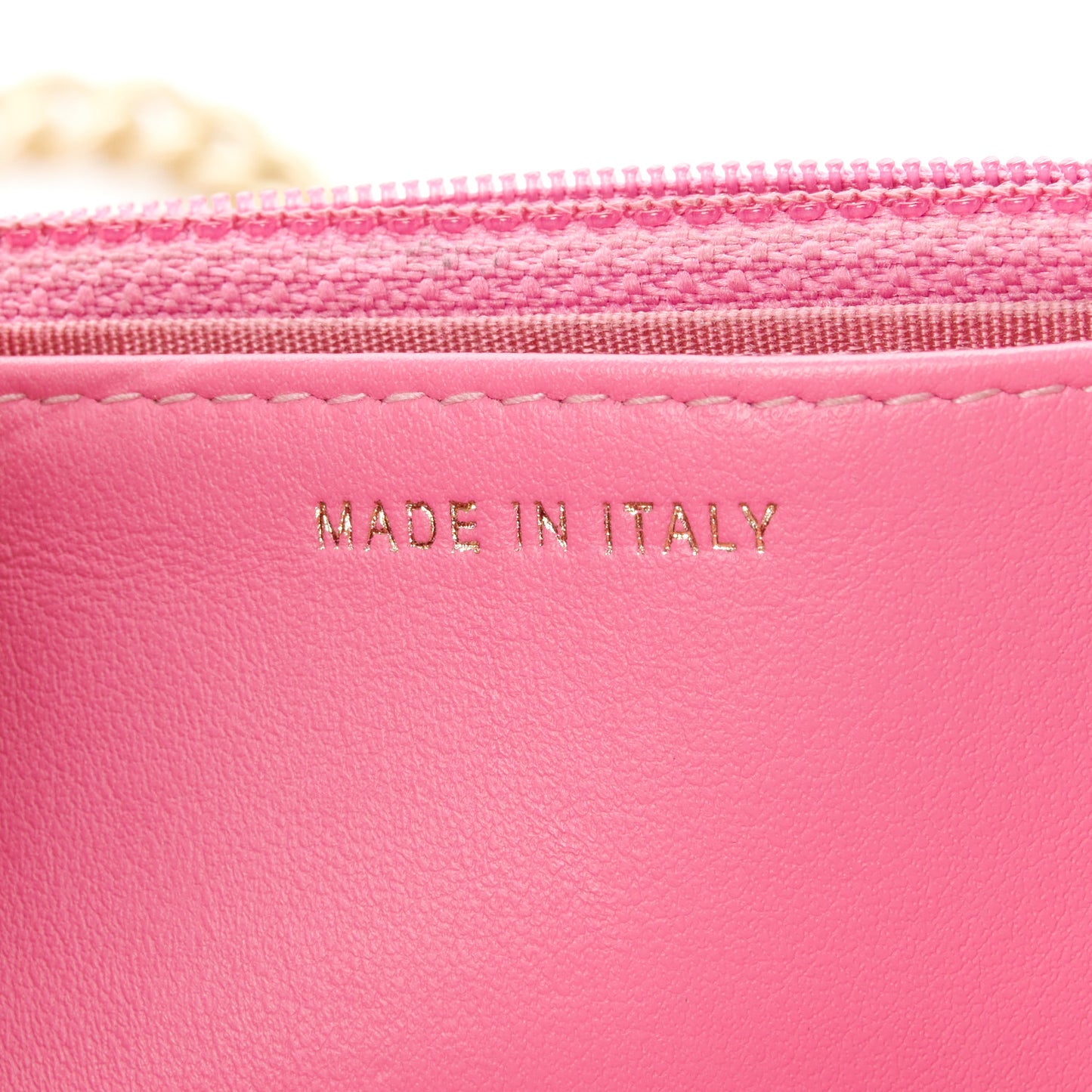 Caviar Quilted Boy Wallet On Chain WOC Pink