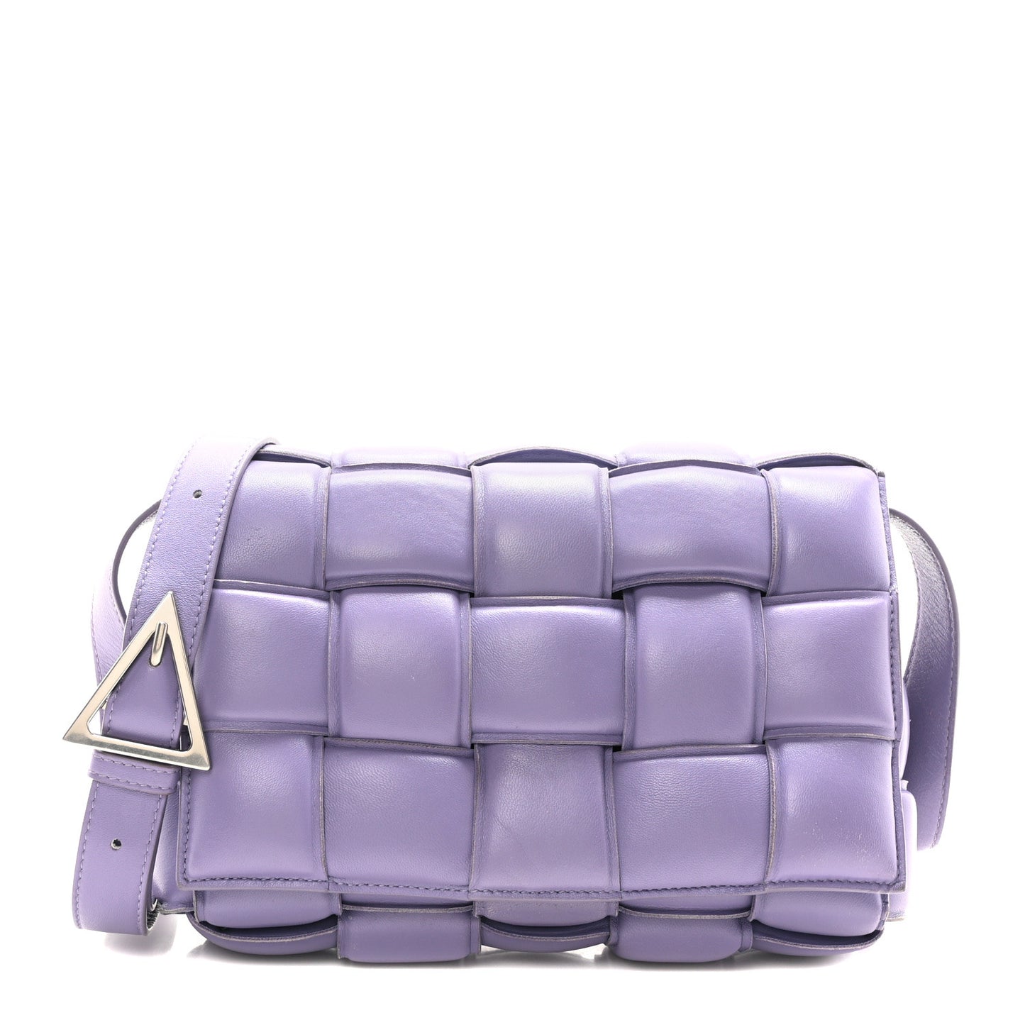 Nappa Maxi Intreccio Padded Cassette Crossbody Bag Lavender