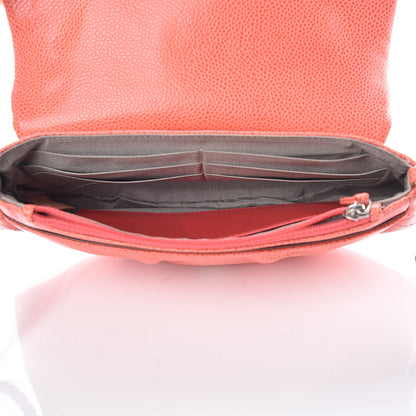 Chanel Caviar Half Moon Wallet On Chain WOC Coral 5 of 11