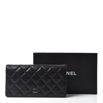 Chanel Lambskin Quilted Yen Wallet Black 9 of 9