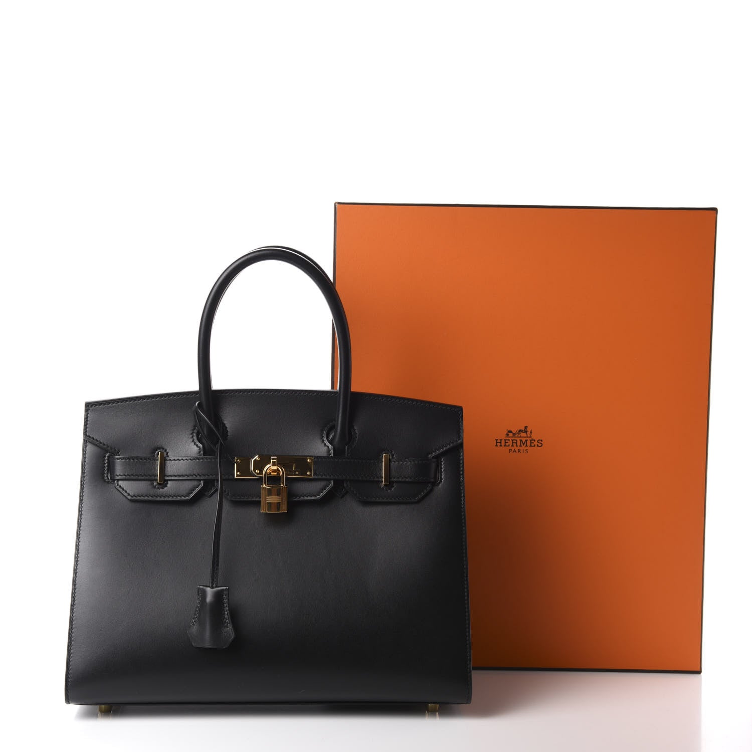 Hermes Veau Monsieur Birkin Sellier 30 Black 11 of 11