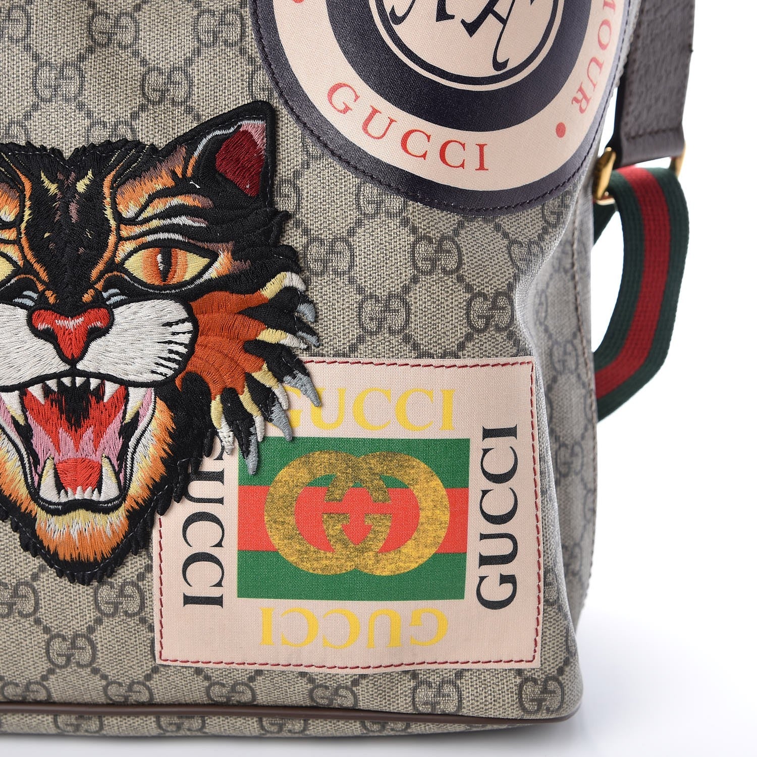 Gucci Soft GG Supreme Monogram Courrier Medium Crossbody Tote Beige New Acero 15 of 17