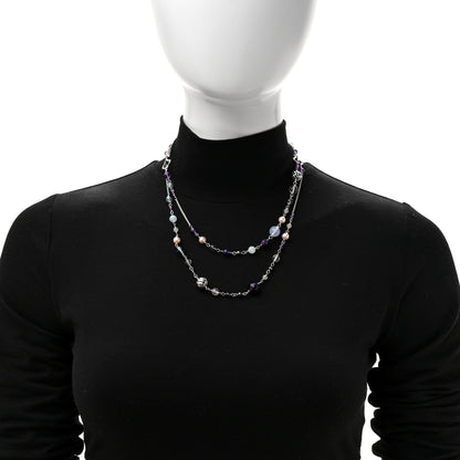 David Yurman Sterling Silver Multi Gemstone Elements Station Necklace 2 of 4