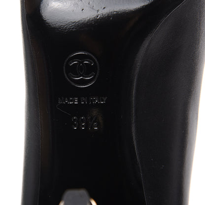 Chanel Lambskin Camellia Pumps 39.5 Black 6 of 12