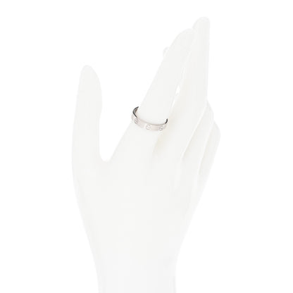 Cartier 18K White Gold 3.5mm LOVE Wedding Band Ring 56 7.5 2 of 5