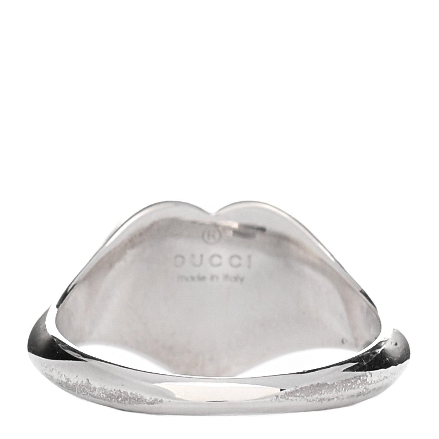 Gucci Sterling Silver Enamel Heart Ring Red 51 5.5 3 of 4