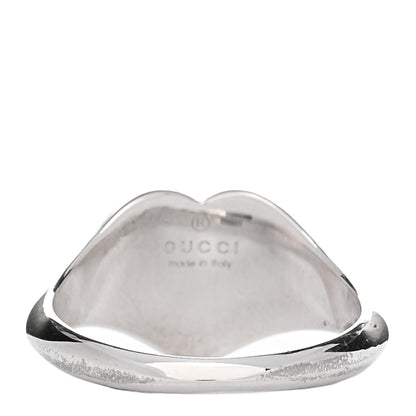 Gucci Sterling Silver Enamel Heart Ring Red 51 5.5 3 of 4