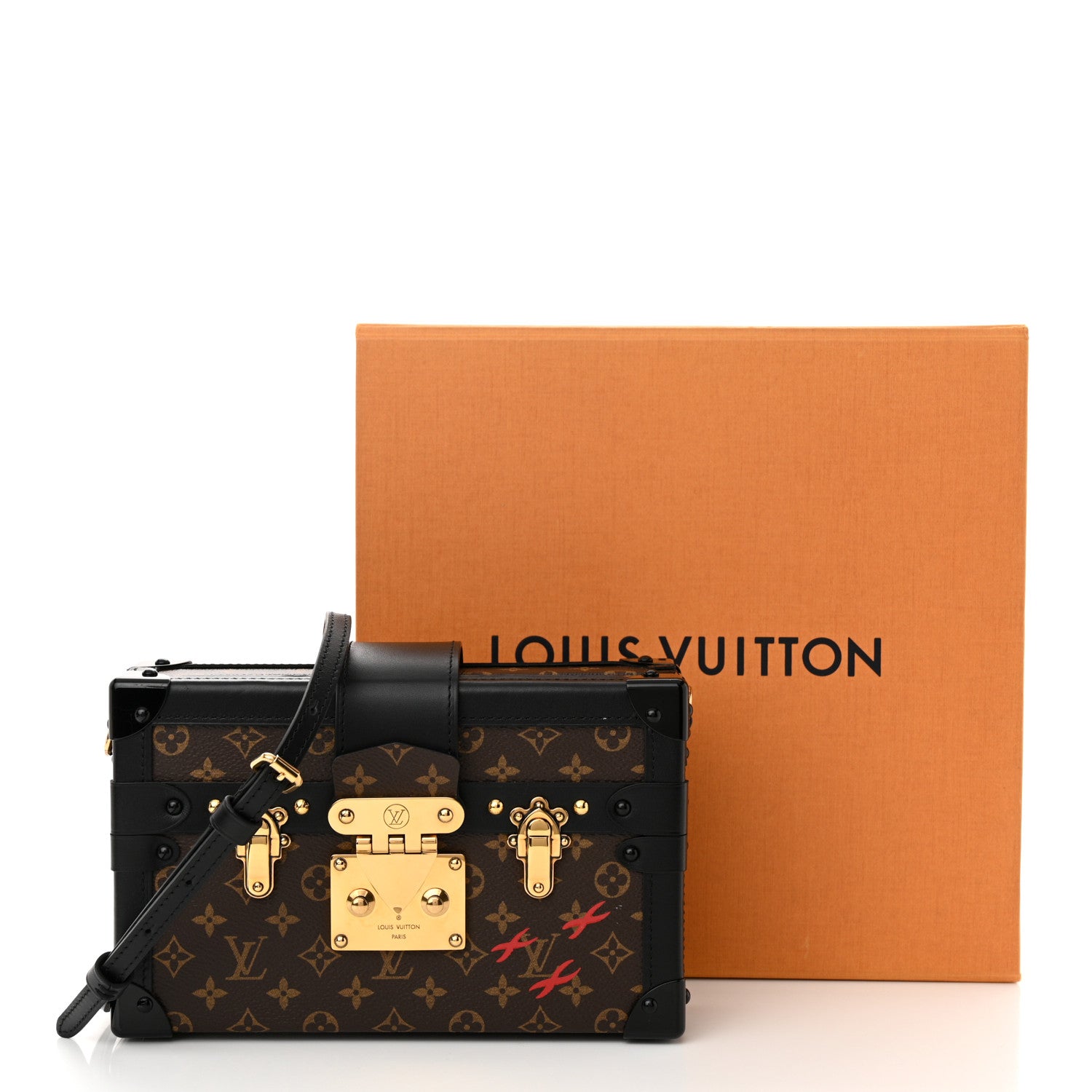 Louis Vuitton Monogram Petite Malle Black 9 of 11