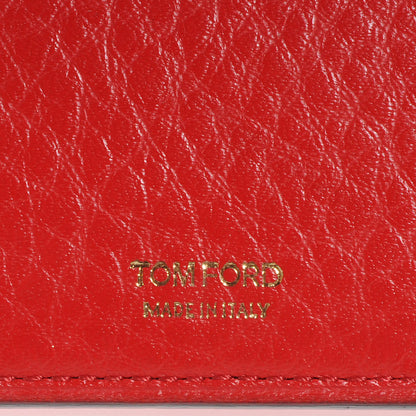 Tom Ford Leather Snap Front Continental Wallet Red Flame 6 of 8
