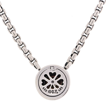 David Yurman Sterling Silver 14K Yellow Gold Cookie Pendant Necklace 3 of 4