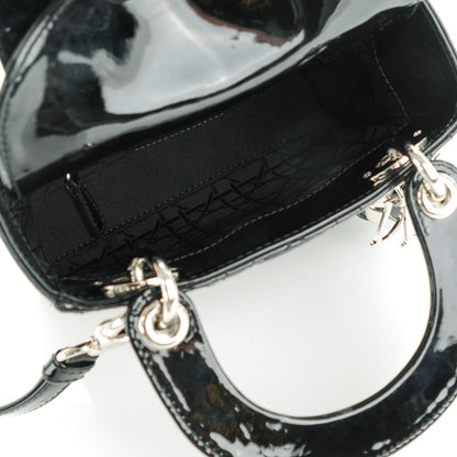 Christian Dior Patent Cannage Mini Lady Dior Black 5 of 7