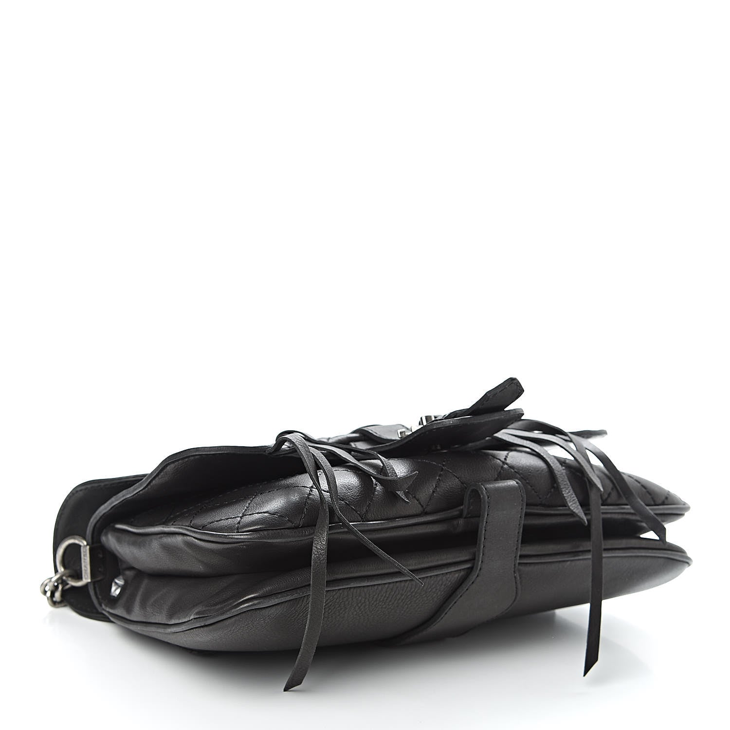 Chanel Calfskin Quilted Dallas Saddle Bag Black 4 of 12