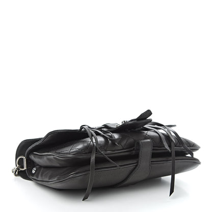 Chanel Calfskin Quilted Dallas Saddle Bag Black 4 of 12