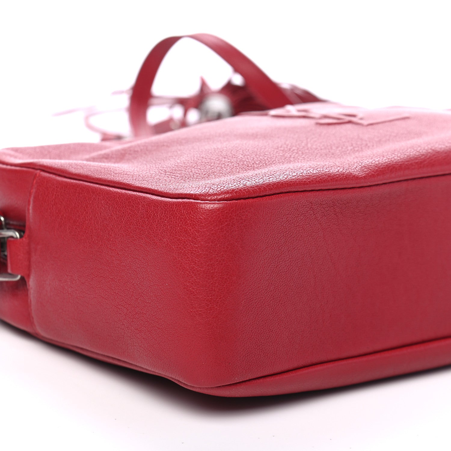 Saint Laurent Lambskin Monogram Small Lou Camera Bag Lipstick Red 7 of 9