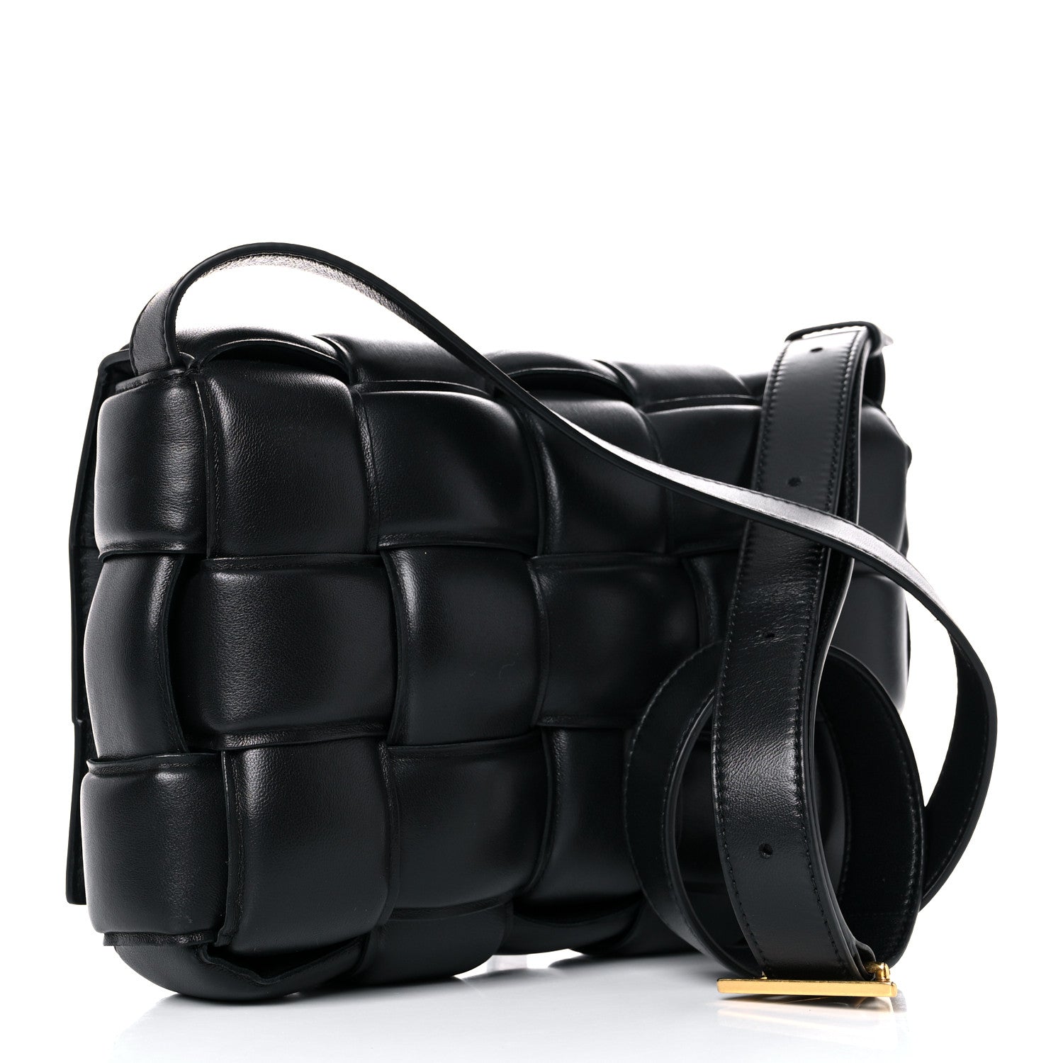 Bottega Veneta Nappa Maxi Intreccio Padded Cassette Crossbody Bag Black 3 of 10