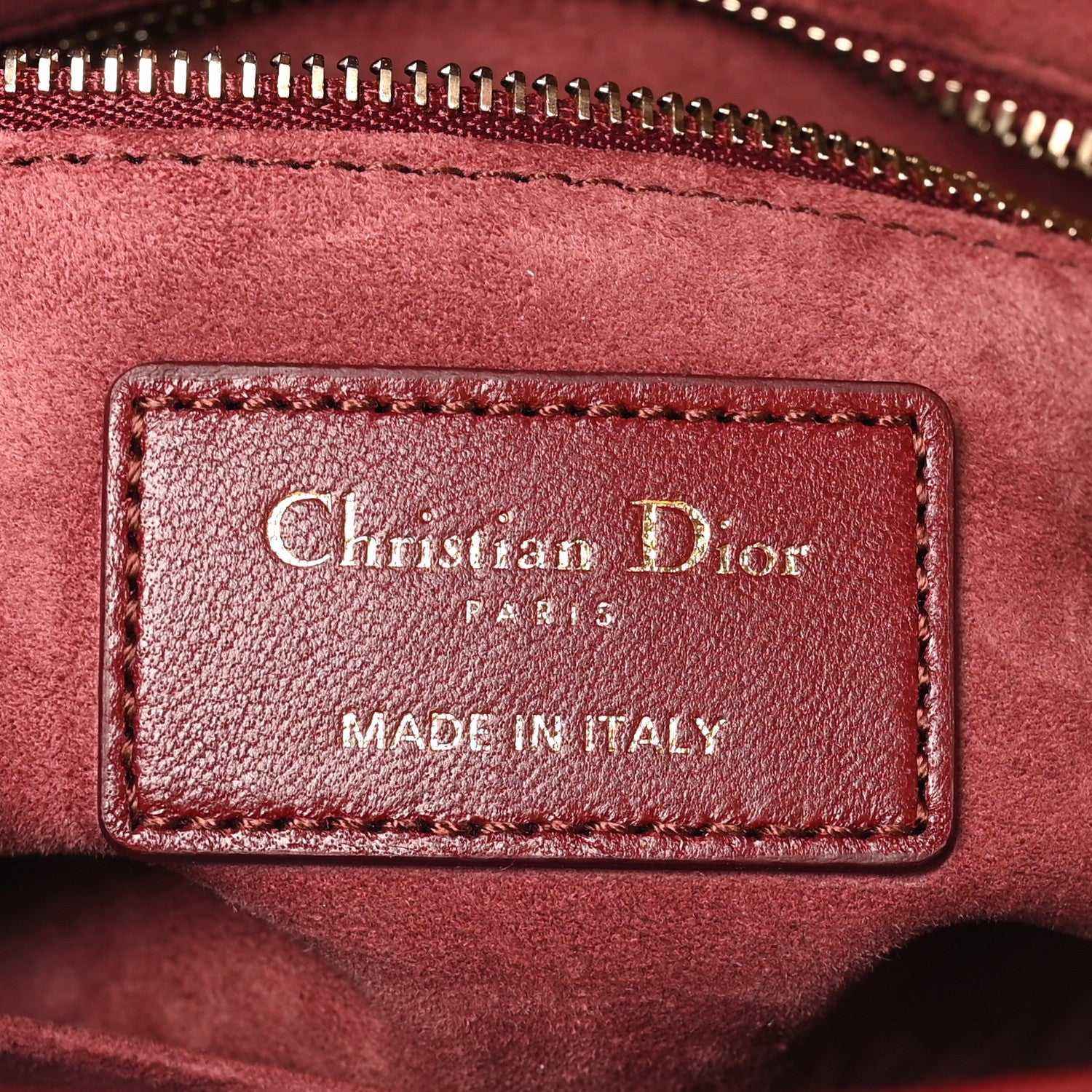 Christian Dior Lambskin Cannage Small My ABCDior Lady Bordeaux 6 of 10
