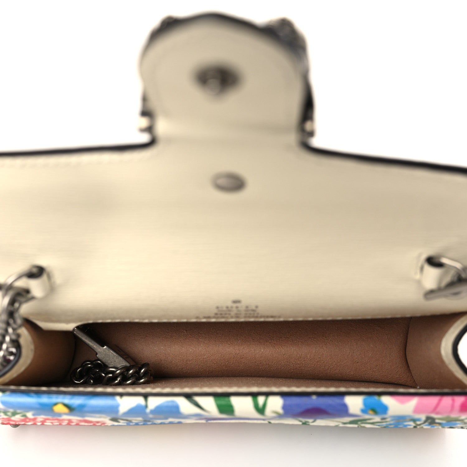 Gucci X KEN SCOTT New Shangai Calfskin Jardin D'Avril Floral Print Super Mini Dionysus Shoulder Bag Ivory Pink 5 of 6