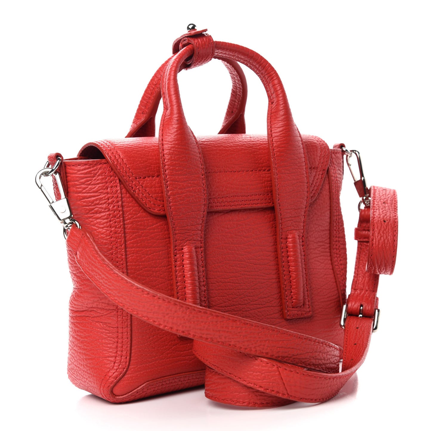 Textured Calfskin Mini Pashli Satchel Red