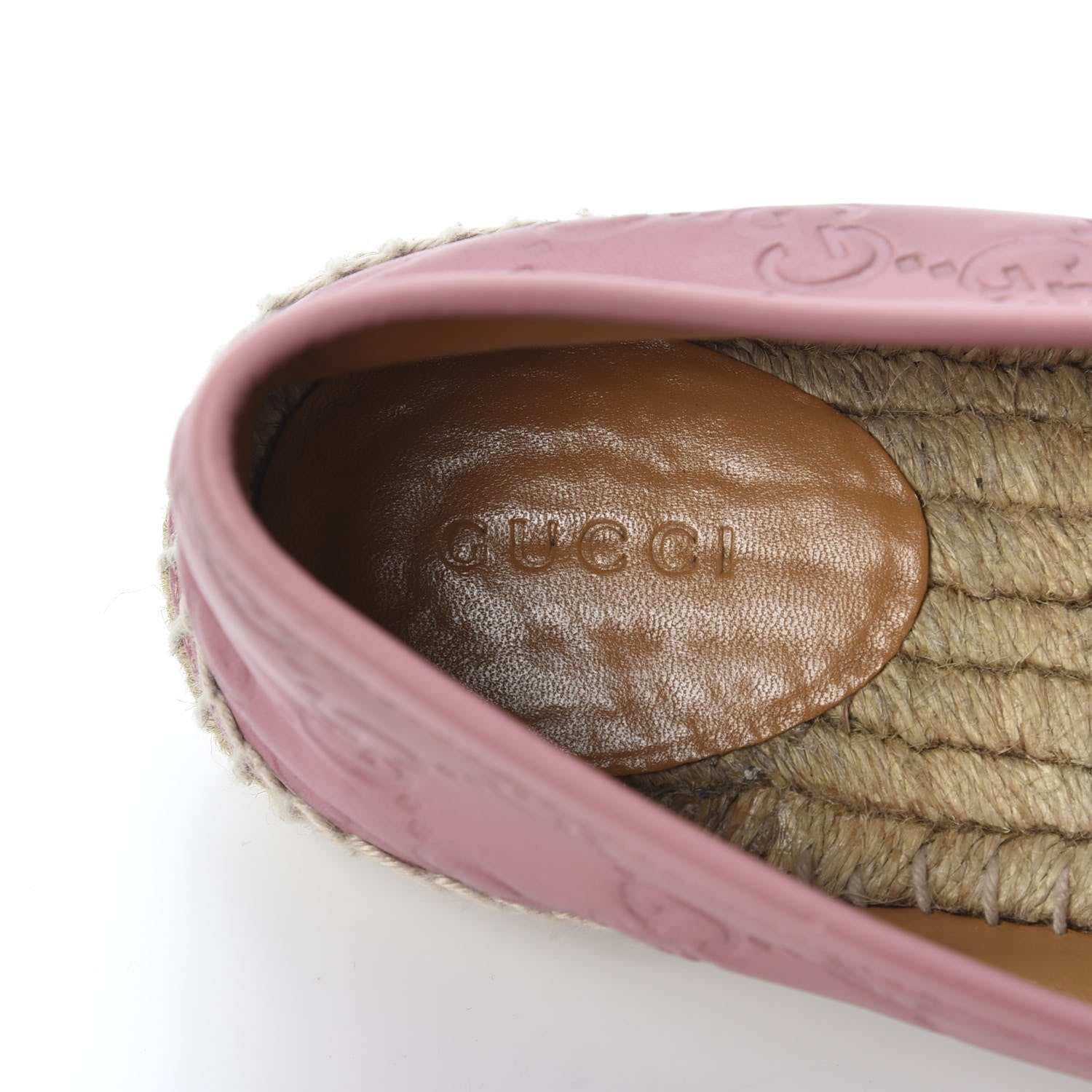 Gucci Guccissima Signature Espadrilles 37.5 Rose Baby Candy 8 of 13