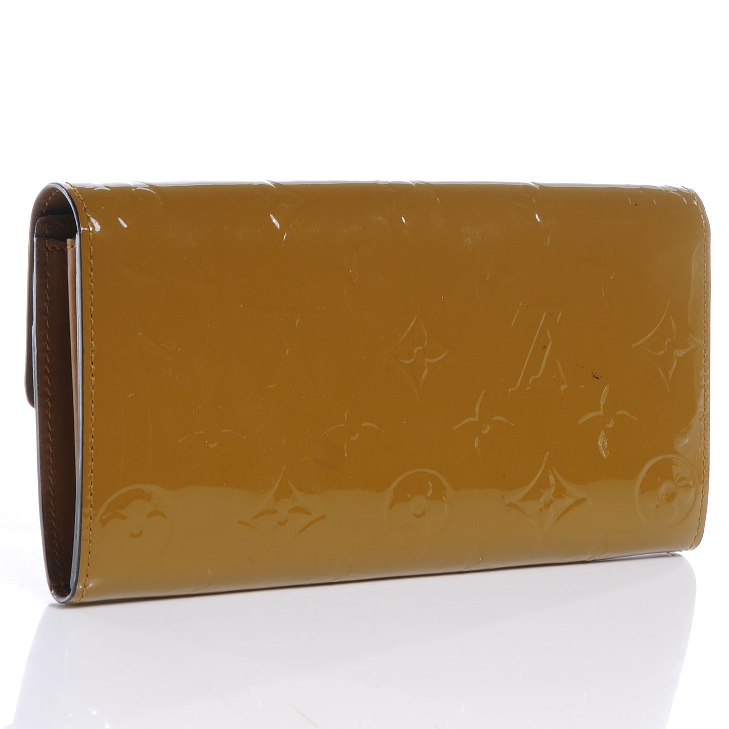 Louis Vuitton Vernis Sarah Wallet Green Olive 3 of 10