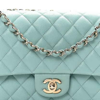 Chanel Caviar Quilted Medium Double Flap Light Blue 8 of 11