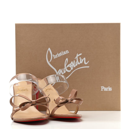 Christian Louboutin Patent PVC Just Nodo 85 Slide Sandals 39 Nude 10 of 10