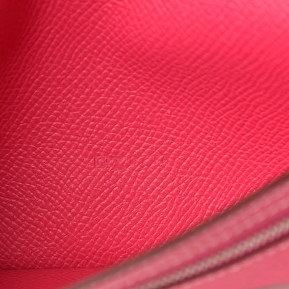 Hermes Epsom Bearn Gusset Wallet Rose Tyrien 7 of 8