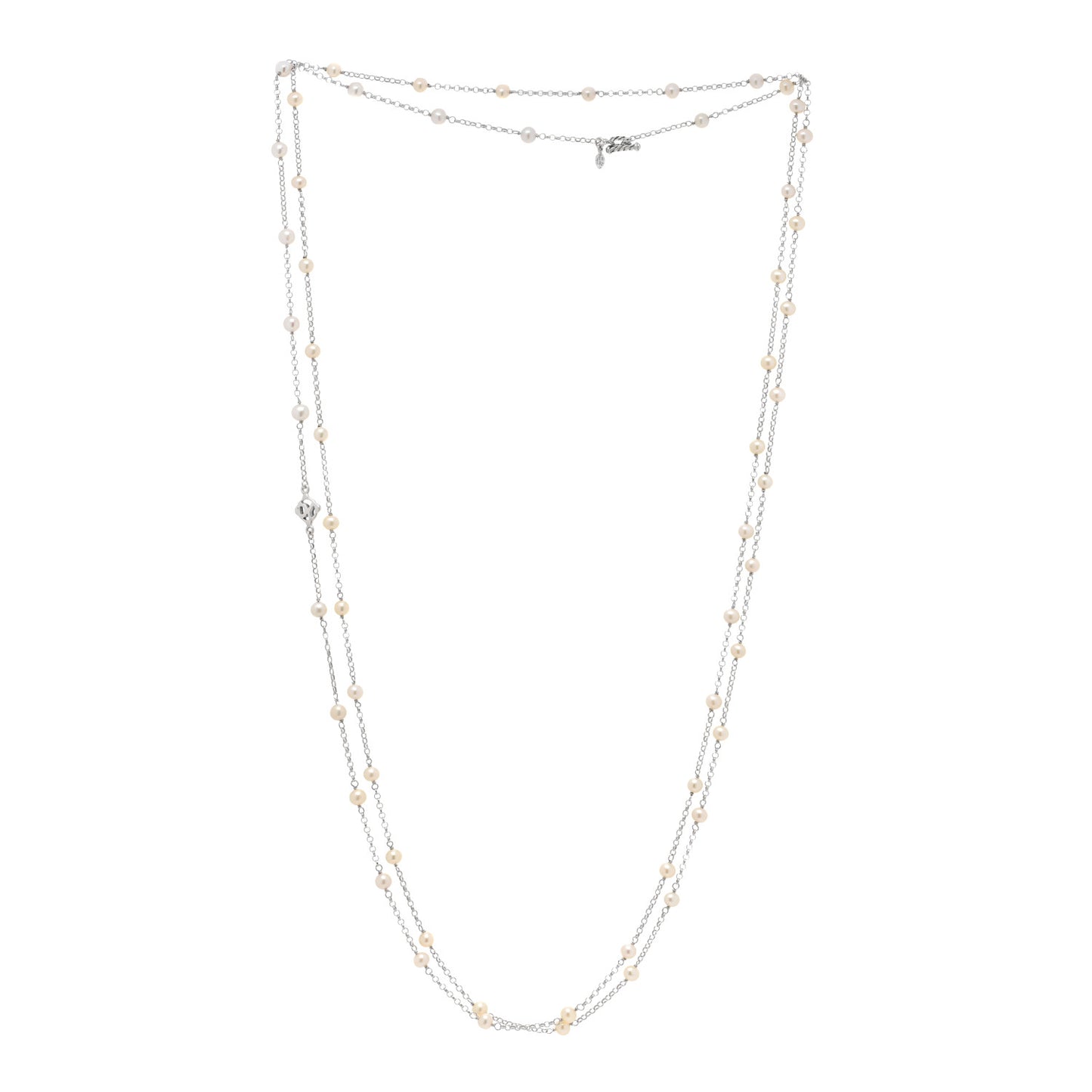Sterling Silver Freshwater Pearl Bead Chain Necklace