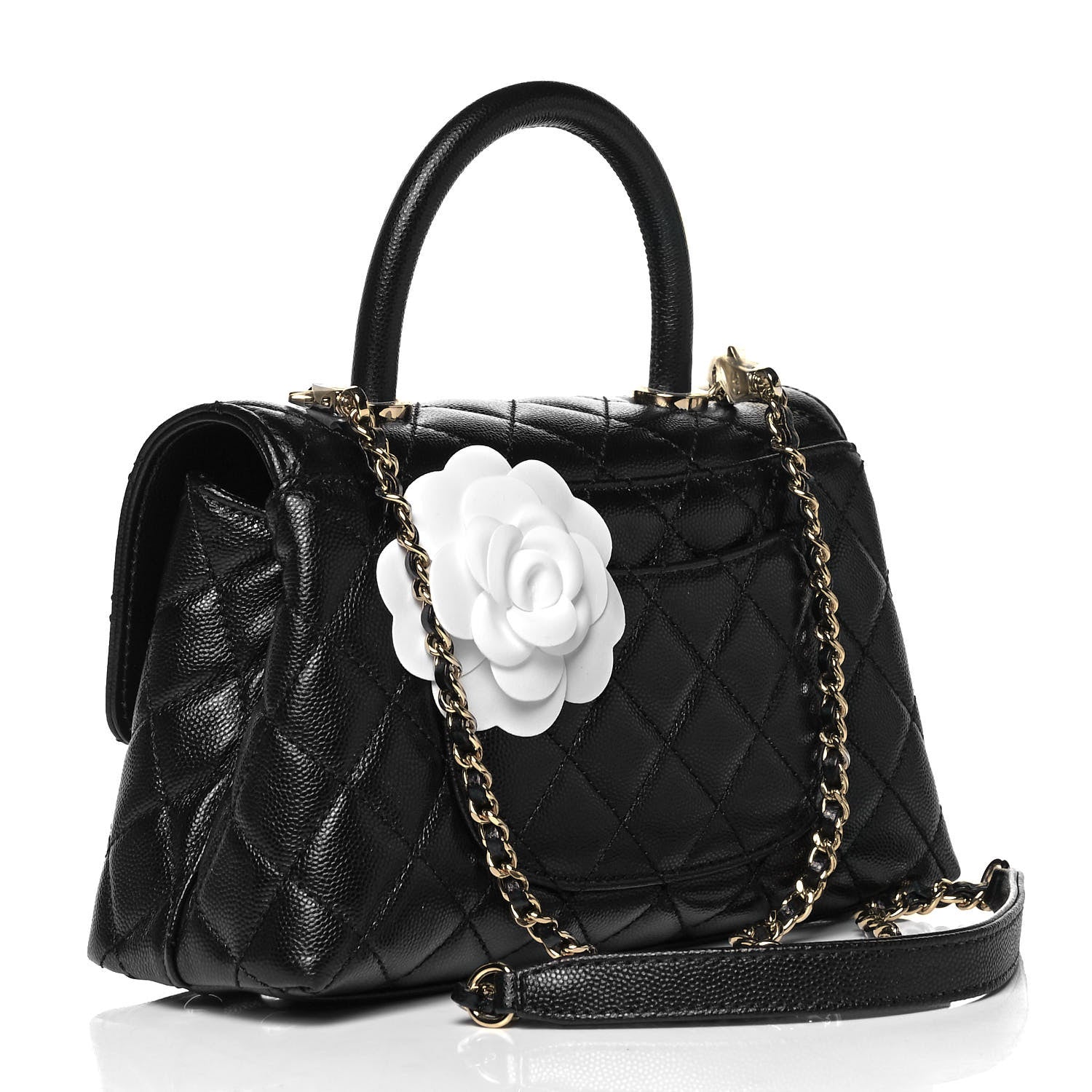 Chanel Caviar Quilted Mini Coco Handle Flap Black 3 of 9