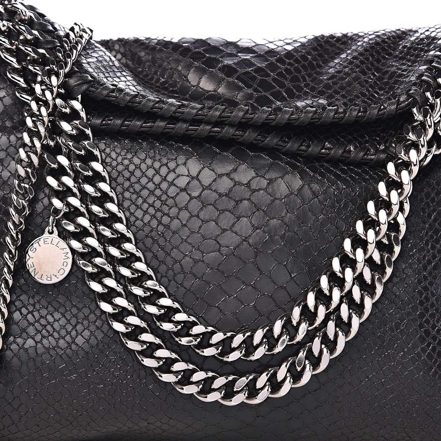 Eco Python Mini Falabella Tote Black
