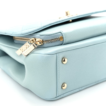 Chanel Caviar Quilted Medium Business Affinity Flap Light Blue 9 of 11