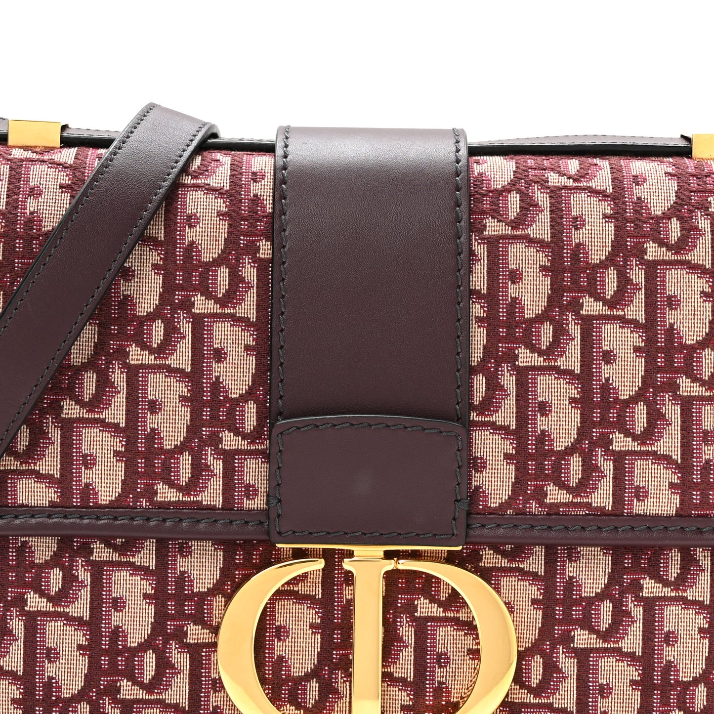 Oblique 30 Montaigne Flap Bag Burgundy