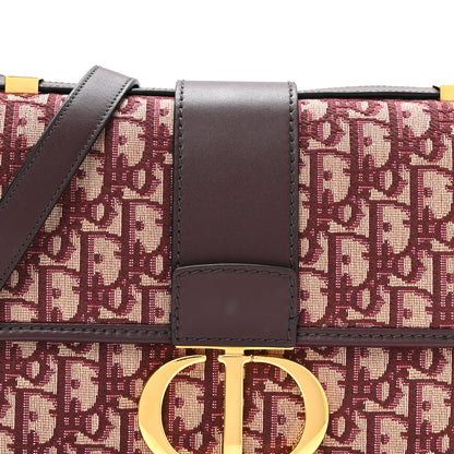 Christian Dior Oblique 30 Montaigne Flap Bag Burgundy 8 of 10