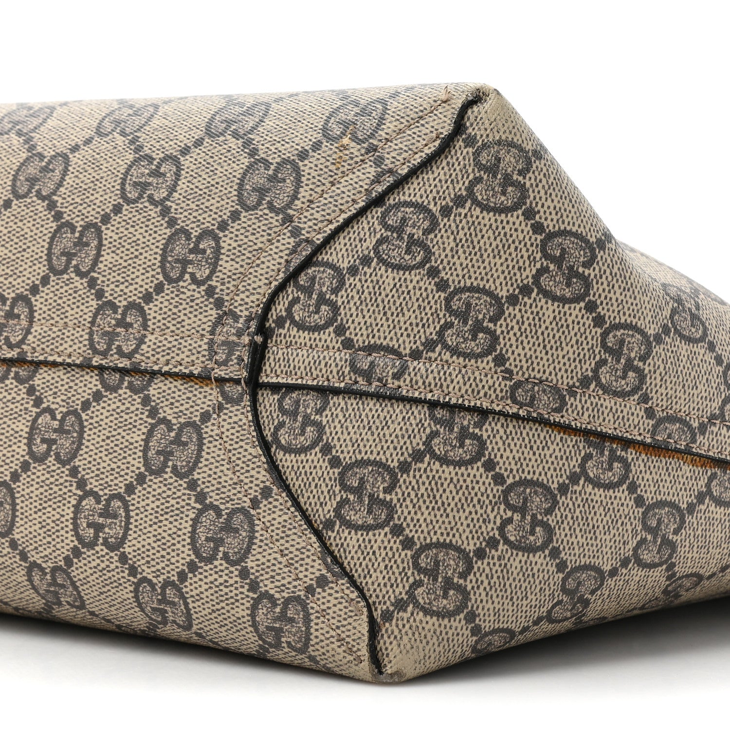 Gucci Calfskin GG Supreme Monogram Medium Reversible Tote Dark Brown 12 of 26