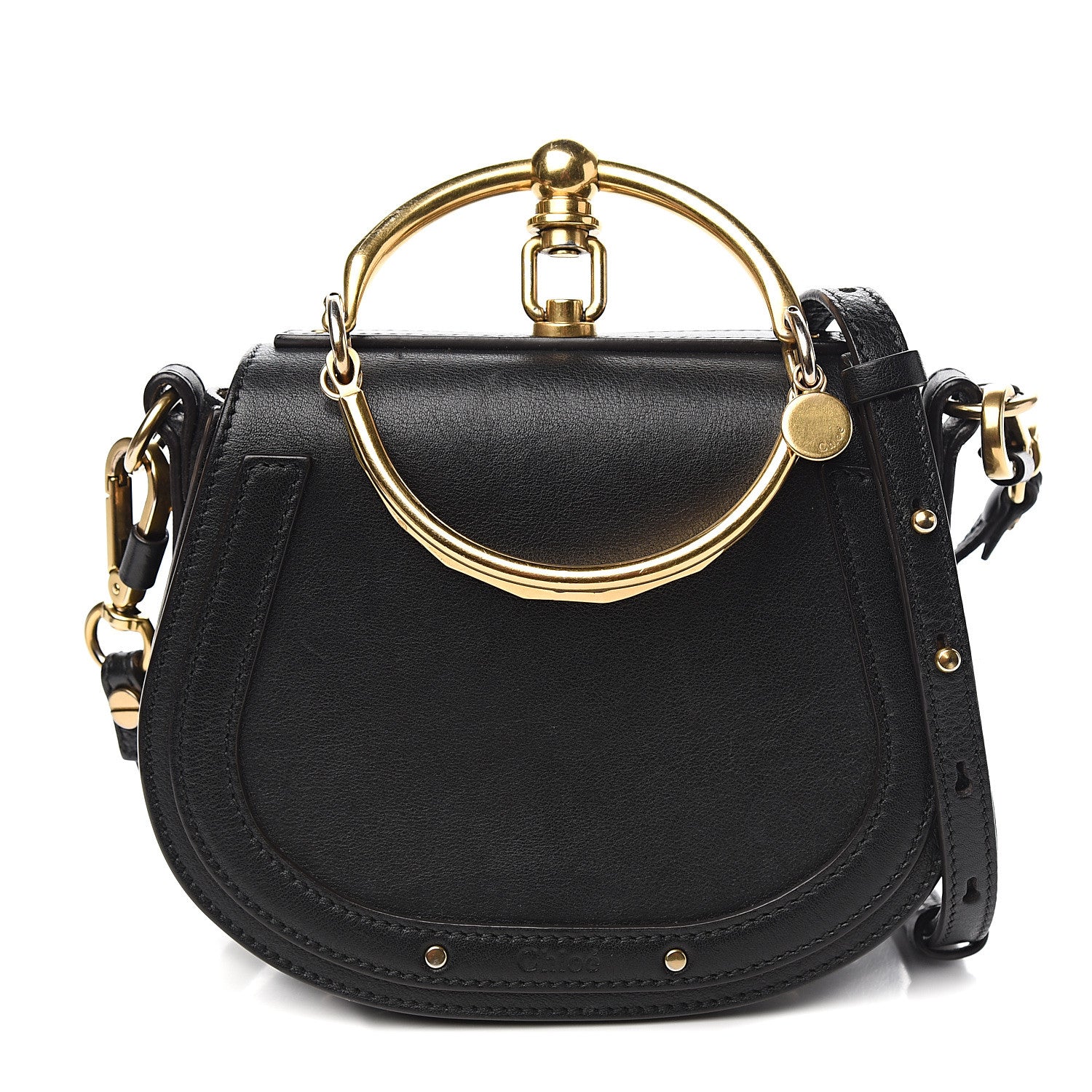 Chloe Calfskin Small Nile Bracelet Bag Black 1 of 9