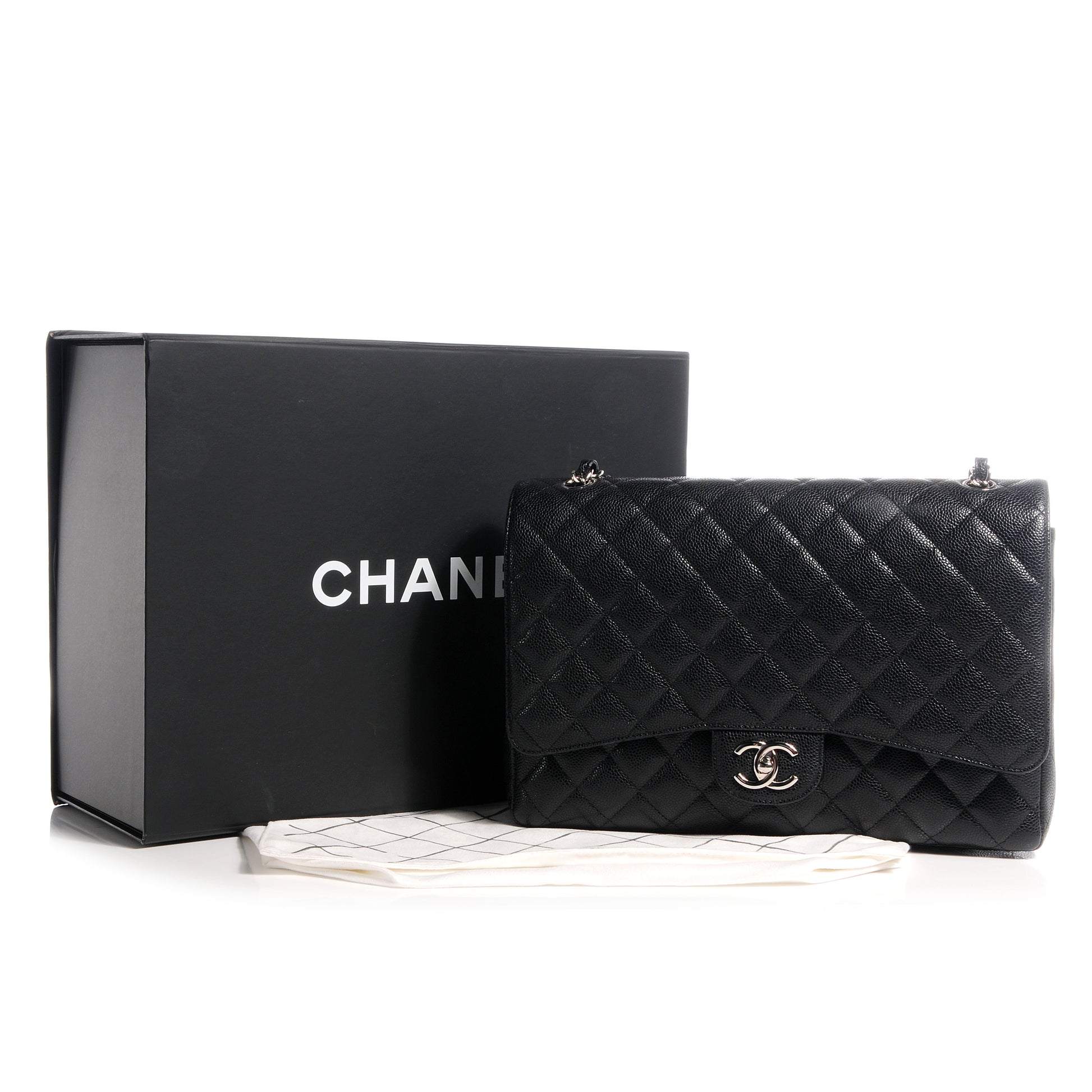 Chanel Caviar Quilted Maxi Double Flap Black 10 of 10