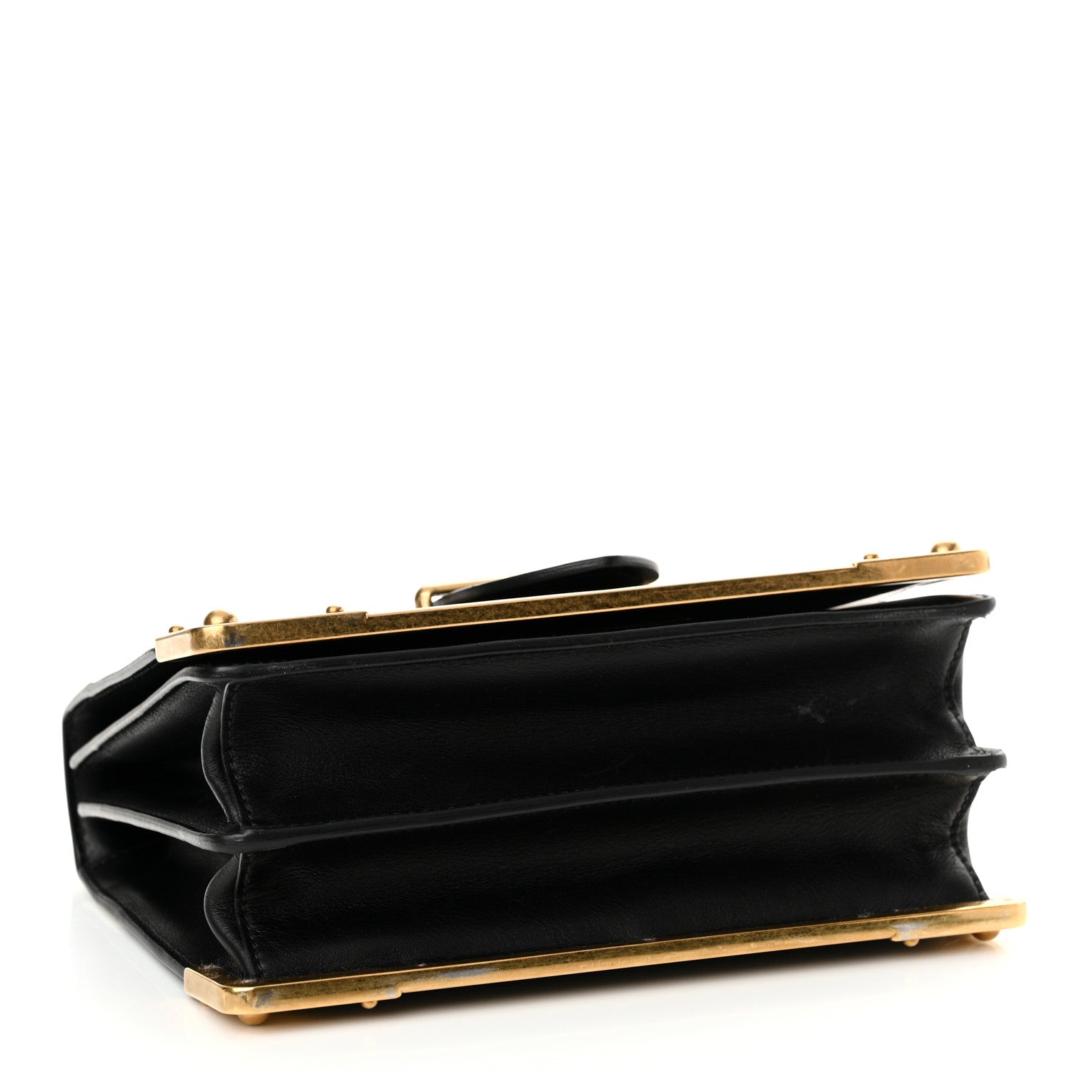 Prada City Calf Saffiano Cahier Bag Talco Black 4 of 12