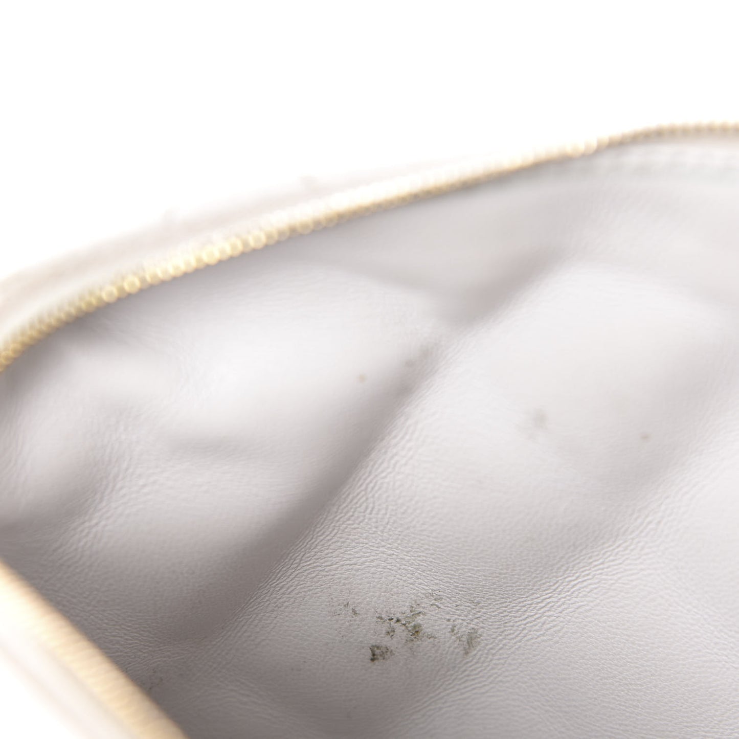Nappa Calfskin Quilted Touch B Camera Shoulder Bag White