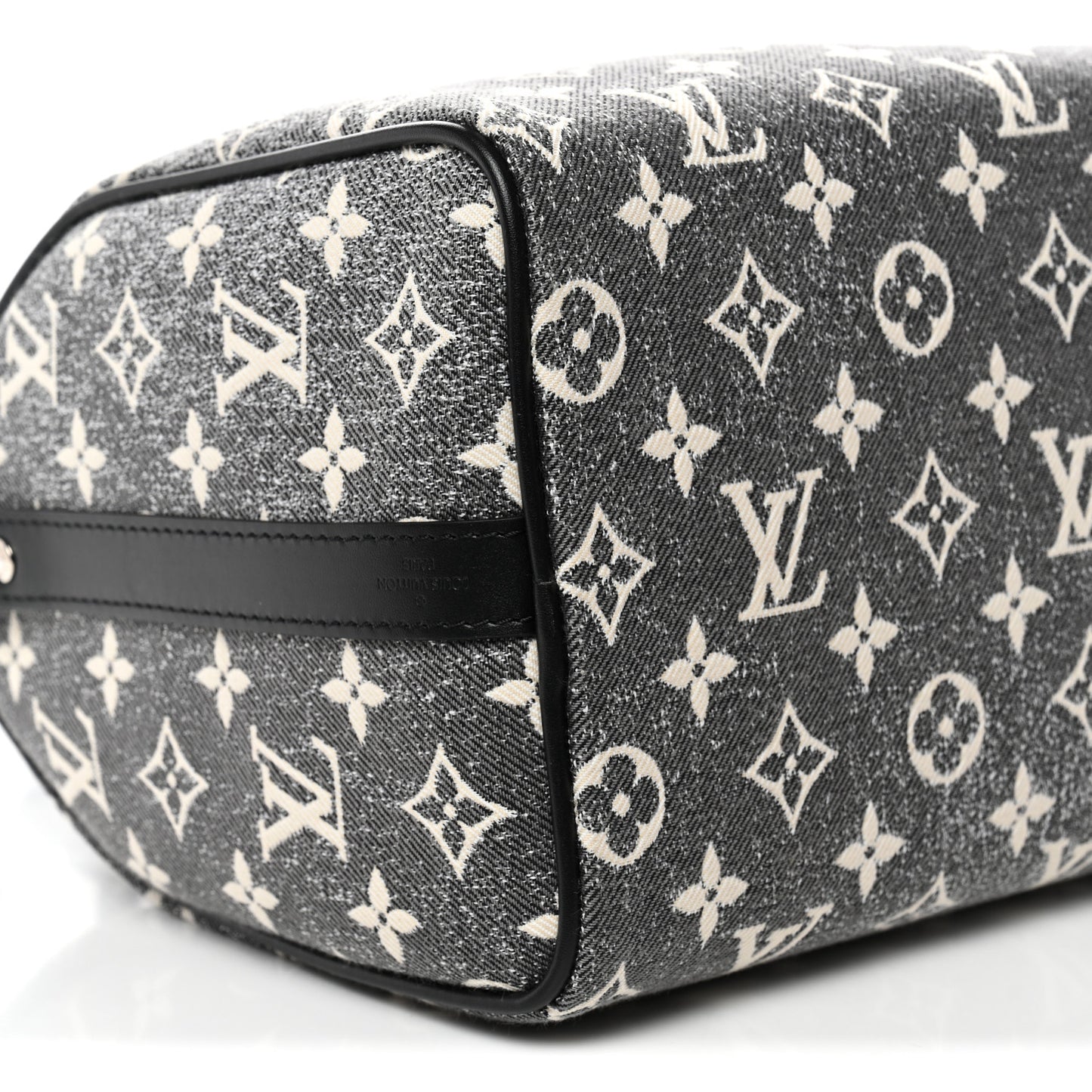 Denim Monogram Jacquard Speedy Bandouliere 25 Black