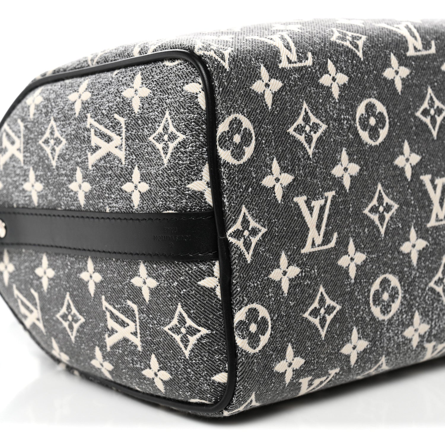 Louis Vuitton Denim Monogram Jacquard Speedy Bandouliere 25 Black 8 of 9