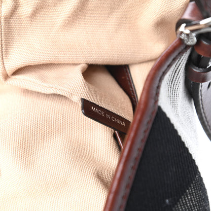 Burberry Canvas Mega Check Print Tote Beige 10 of 11