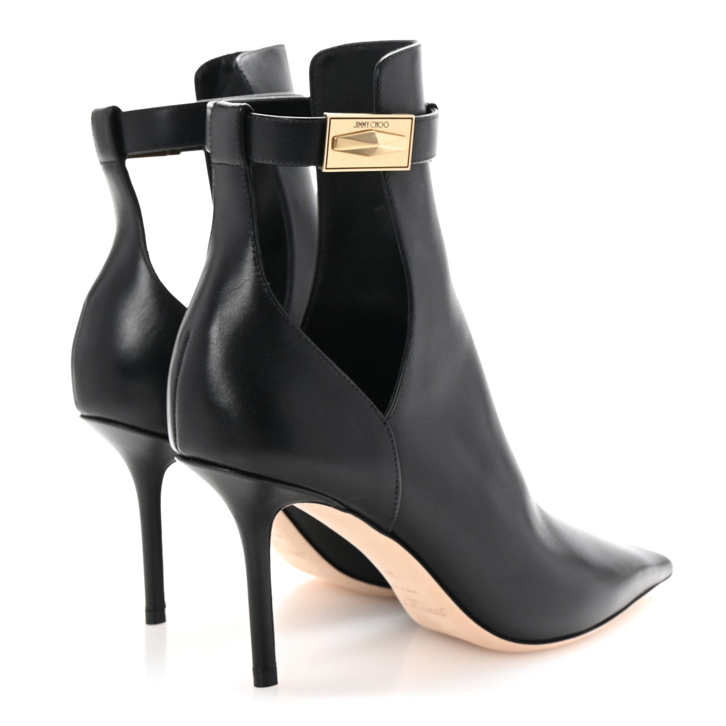 Calfskin Nell 85 Ankle Boots 38 Black